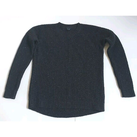 NICE! Theory J. Crew Womens Crewneck Sweater Dark Charcoal 100% Wool Size M - Picture 1 of 7